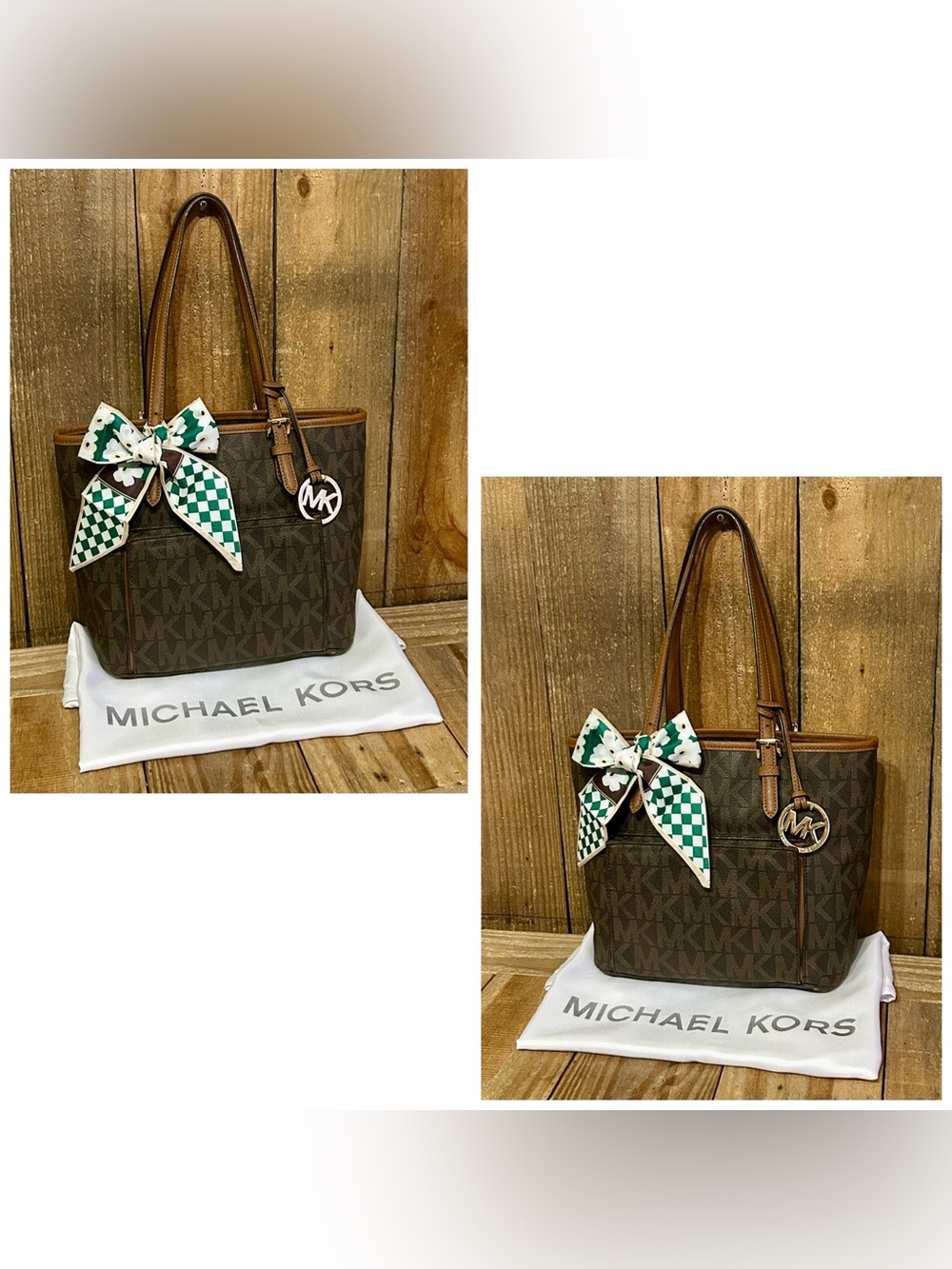 Michael Kors. 4 Piece Set: Jet Set Tote with Free Wristlet, Scarf & Dust Bag. - Picture 5 of 16